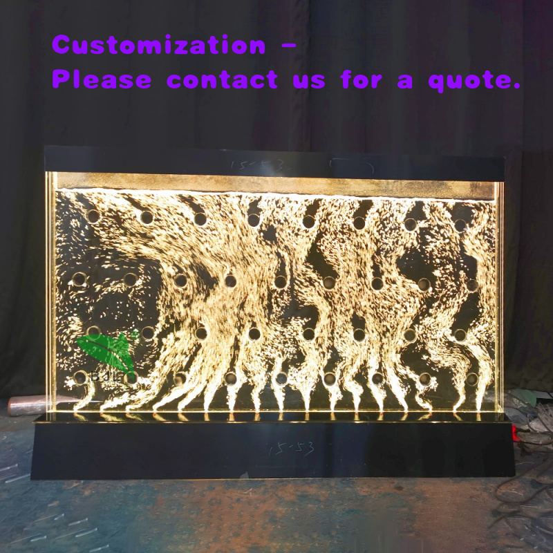 Flooring Home Decor - โคมไฟตั้งพื้นตกแต่งแบบกำหนดเองจากโรงงาน พร้อมไฟ LED อะคริลิก น้ำพุฟองอากาศเต้นระบำ สำหรับบ้าน