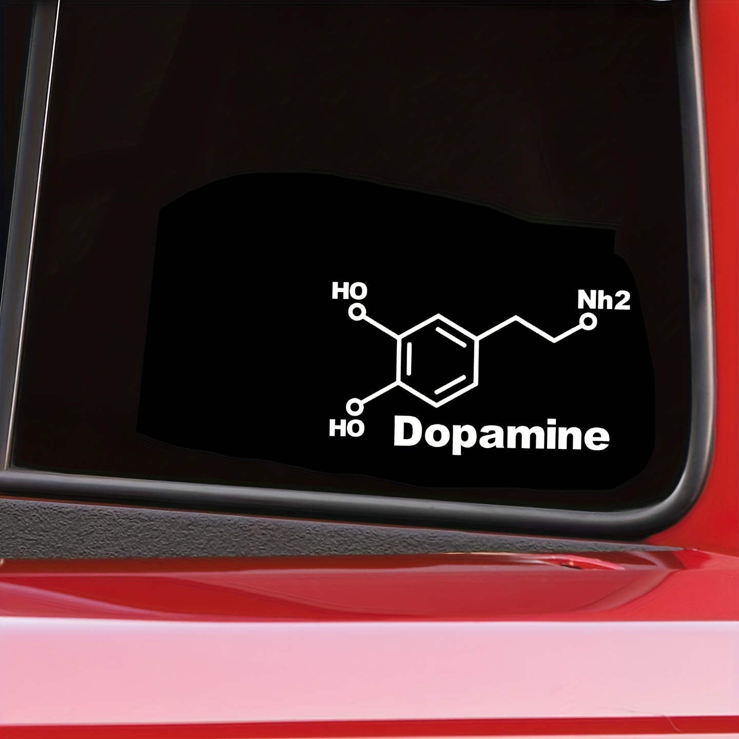Home Decor Dopamine - 1PC โมเลกุลโดปามีนโครงสร้างทางเคมี PET สติกเกอร์ไวนิลกันน้ำสำหรับรถจักรยานยนต์รถหน้าต่างกันชนหมวกกันน็อคตกแต่ง