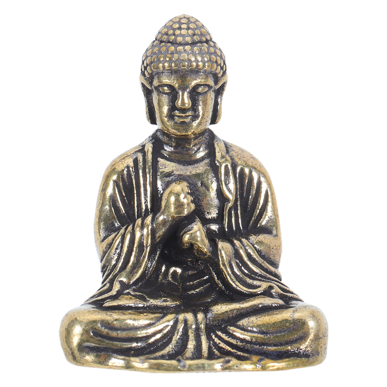 Home Decor Zen - พระพุทธรูปขนาดเล็กแบบเฟิงสุ่ย พระศากยมุนี รูปปั้นสำหรับนั่งสมาธิ ของตกแต่งโต๊ะทำงาน ของประดับบ้านสไตล์เซน