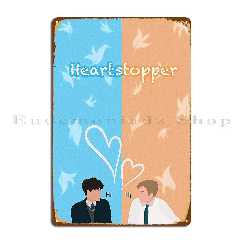 Home Decor Netflix - Heartstopper Netflix ป้ายโลหะถ้ํา Home Wall Decor
