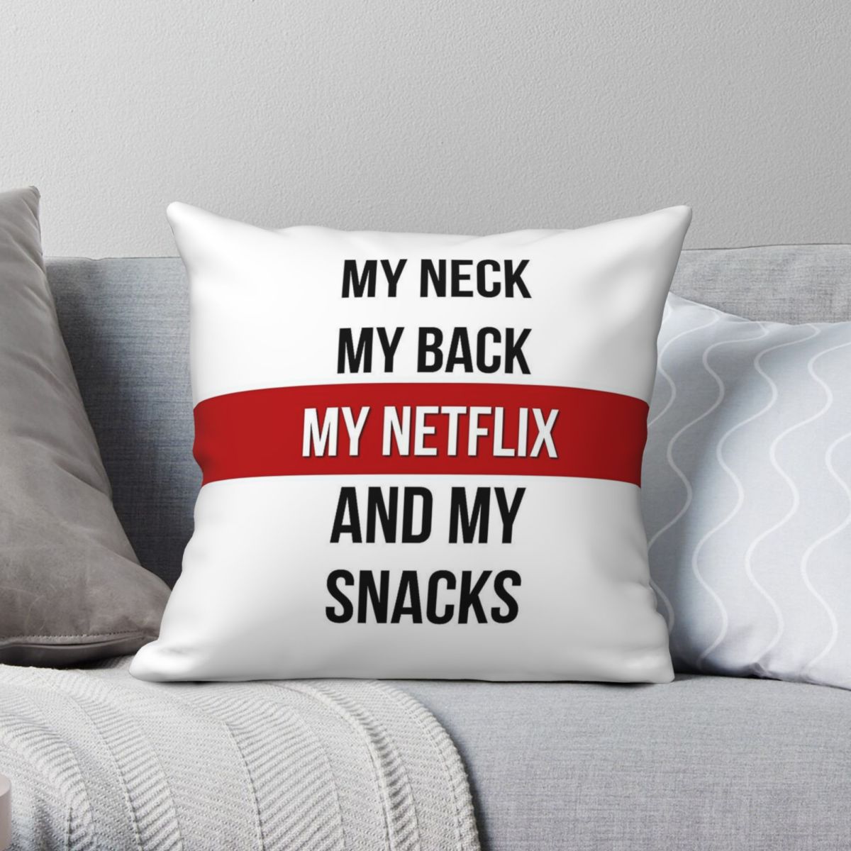 Home Decor Netflix - ปลอกหมอนอิงเอนกประสงค์ทำจากผ้าลินินโพลีเอสเตอร์ผ้ากำมะหยี่มีซิปสำหรับตกแต่งโซฟาที่นั่งปลอกหมอน