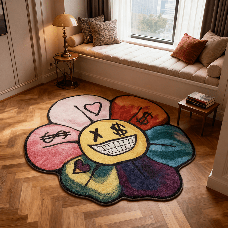 Home Decor Dopamine - วิคามะ คัลเลอร์ โดปามีน พรมห้องนอนสร้างสรรค์ พรมห้องนั่งเล่น พรมห้องนอน