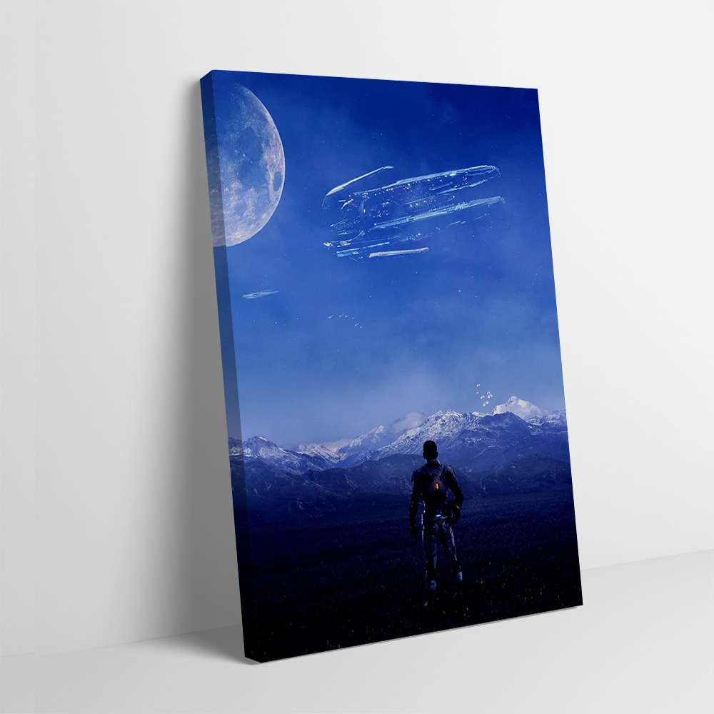 Home Decor Zen - โปสเตอร์ Mass Effect Andromeda ภาพพิมพ์บนผ้าใบแบบกำหนดเองได้ ของตกแต่งผนัง