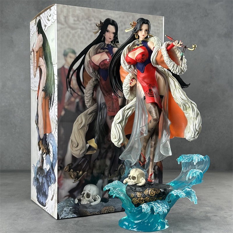 Home Decor Kit - วันพีช โบอา แฮนค็อกอะนิเมะฟิกเกอร์สไตล์จีนกี่เพ้าพีวีซีของสะสมโมเดลเครื่องประดับตั้งโต๊ะอะนิเมะคอลเลกชันตกแต่งบ้าน