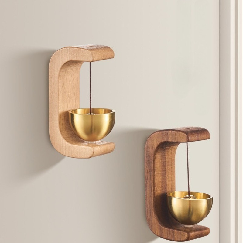 Home Decor Dopamine - Dopamine WIND CHIME ประตู Bell ไม้บีชทองเหลืองแม่เหล็กรถแขวน