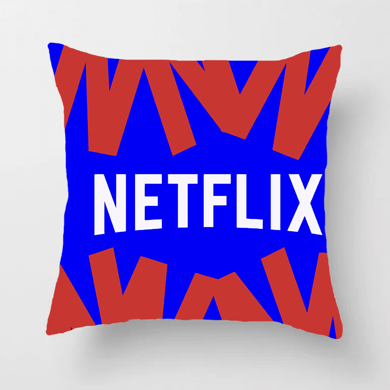Home Decor Netflix - ปลอกหมอนอิงสำหรับโซฟา Netflix โลโก้ปลอกหมอนเบาะรถยนต์ปลอกหมอน 45X45 ซม.สำหรับตกแต่งบ้าน 123