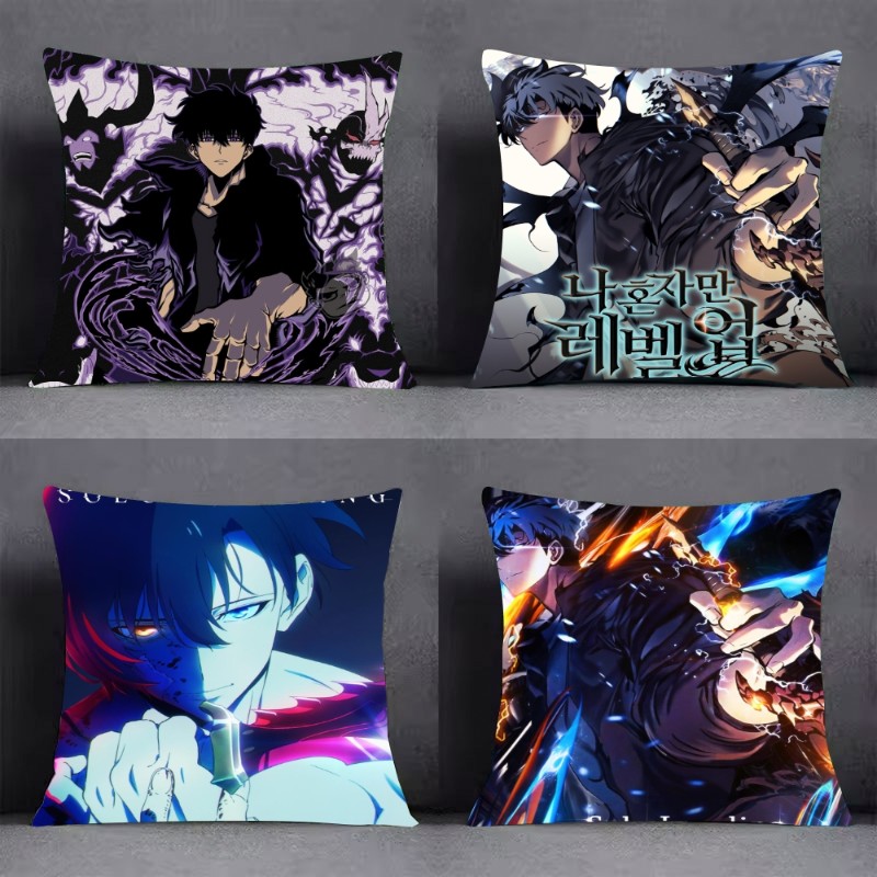 Home Decor Solo - อะนิเมะS-Solo L-Levelingแฟนตาซีต่อสู้หมอนหมอนกรณีหมอนสแควร์โซฟาหมอนสําหรับHome