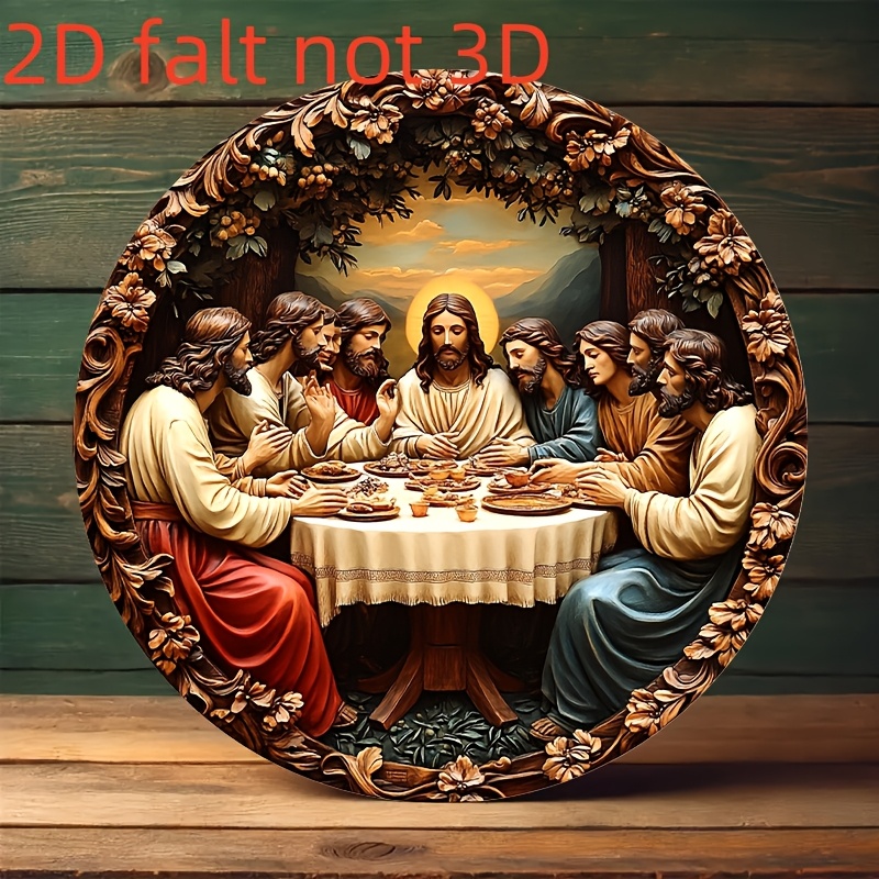 งานศิลปะติดผนังทรงกลมอะลูมิเนี - Home Decor Jesus บทวิจารณ์และราคา