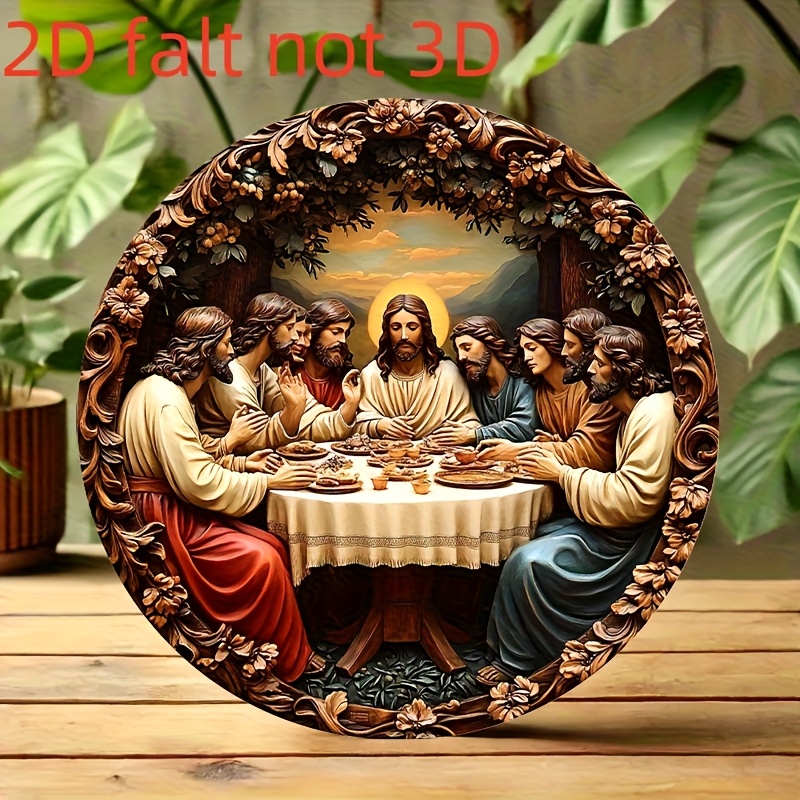 งานศิลปะติดผนังทรงกลมอะลูมิเนี - Home Decor Jesus บทวิจารณ์และราคา