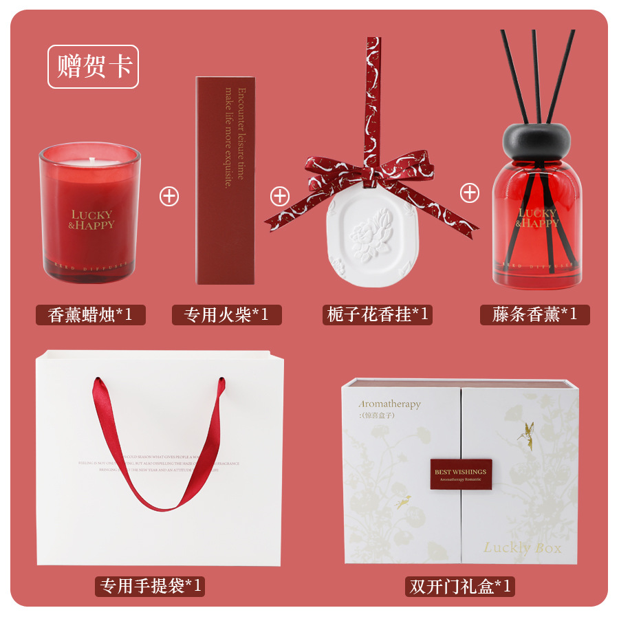 กล่องของขวัญเทียนหอม ชุดน้ำมัน - Scented Candle Set บทวิจารณ์และราคา