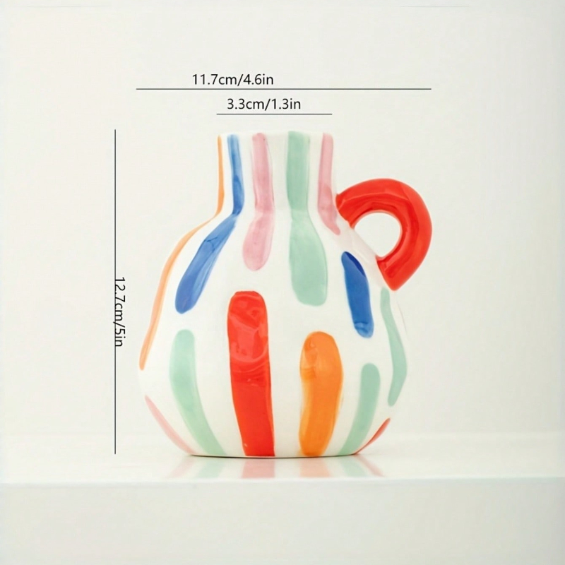 แจกันเซรามิกทรงเรขาคณิตทันสมัย - Home Decor Dopamine บทวิจารณ์และราคา