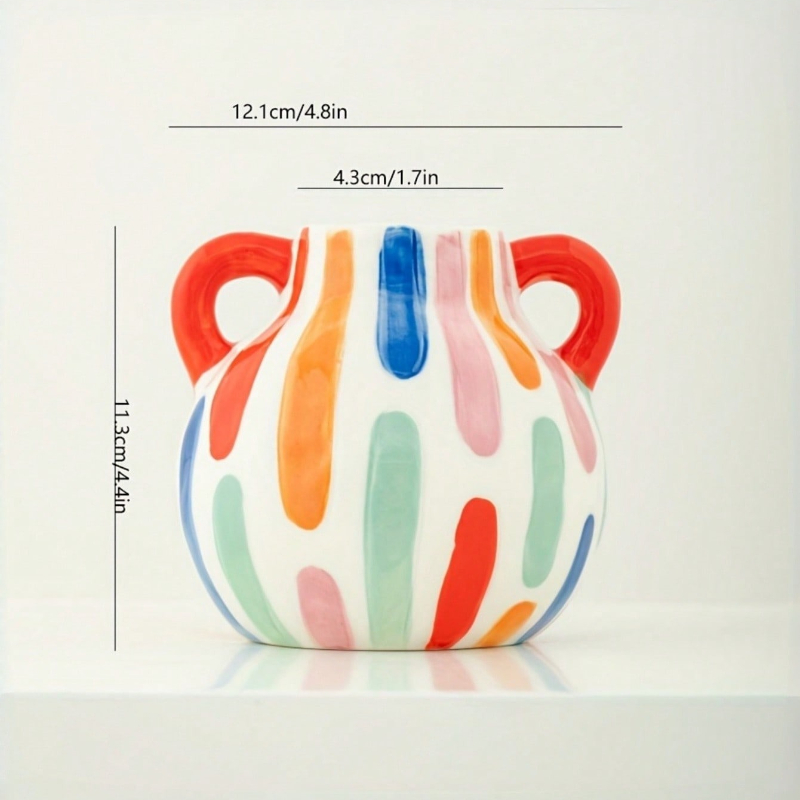 แจกันเซรามิกทรงเรขาคณิตทันสมัย - Home Decor Dopamine บทวิจารณ์และราคา