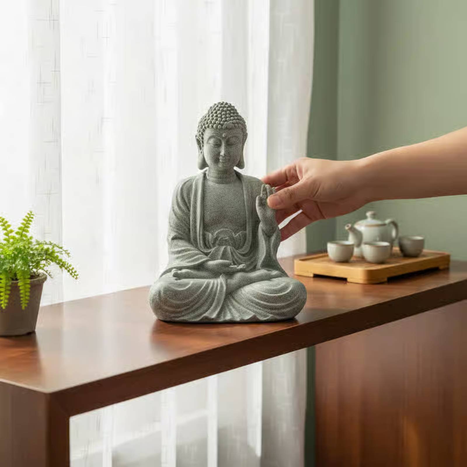ชุดพระพุทธรูปหิน 3 ชิ้น ของตกแ - Home Decor Zen บทวิจารณ์และราคา
