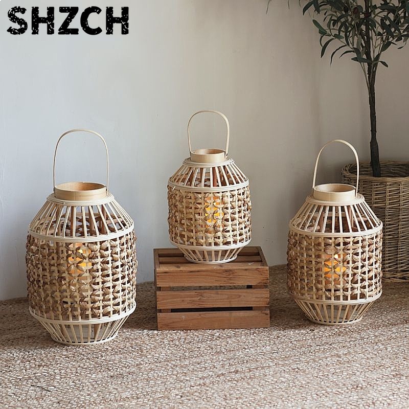 โคมไฟฟางสไตล์จีนโบราณแบบย้อนยุ - Flooring Home Decor บทวิจารณ์และราคา