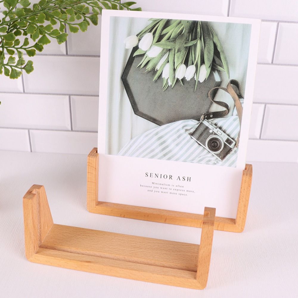 ฐานไม้สีอุ่นพร้อมไฟ LED ป้องกั - Bamboo Photo Frame บทวิจารณ์และราคา