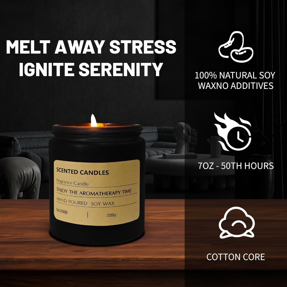 เทียนหอมติดทนนานสำหรับผู้ชาย ก - Scented Candle Set บทวิจารณ์และราคา