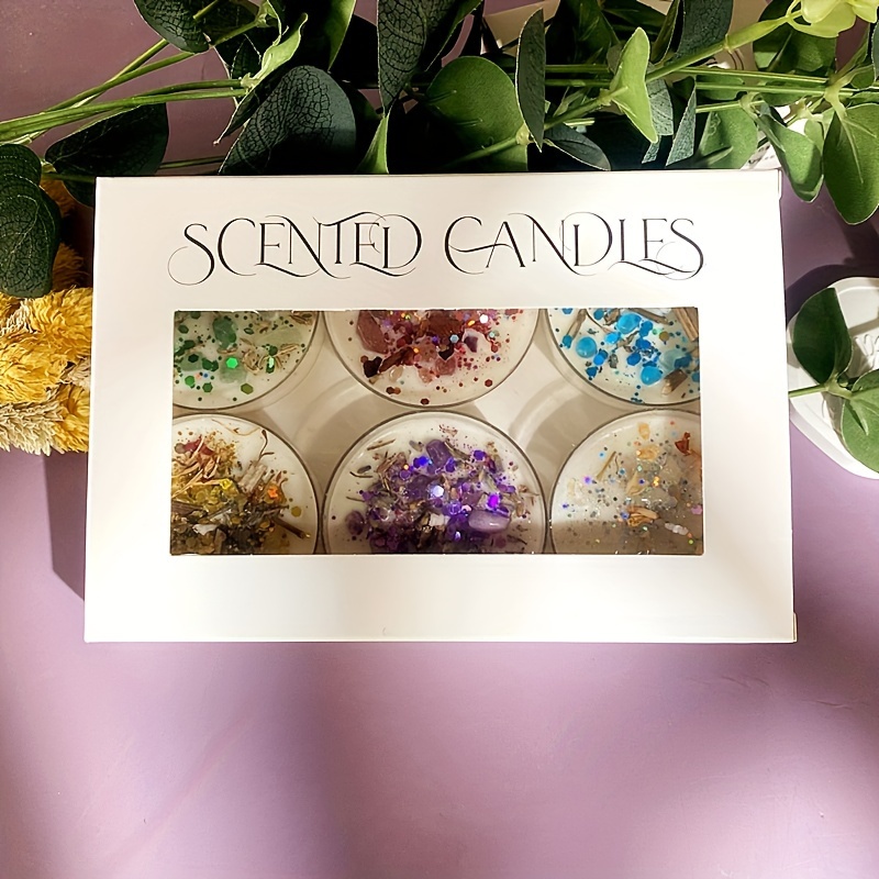 ชุดเทียนหอม 6 เล่ม น้ําหอมคริส - Scented Candle Set บทวิจารณ์และราคา
