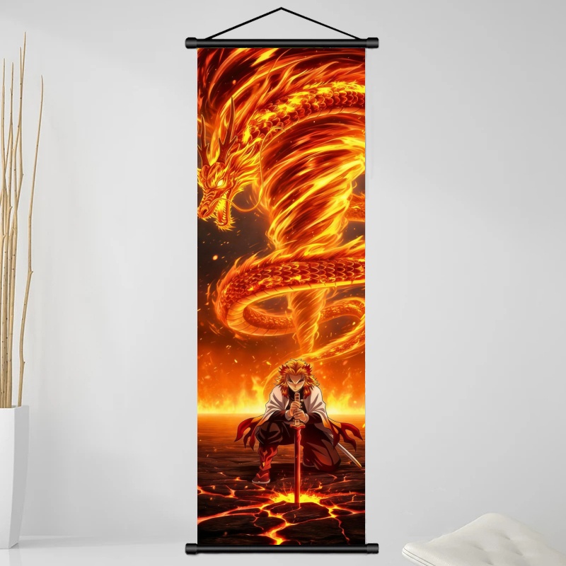 ผ้าพิมพ์ลายอนิเมะ Demon Slayer - Home Decor Deals บทวิจารณ์และราคา