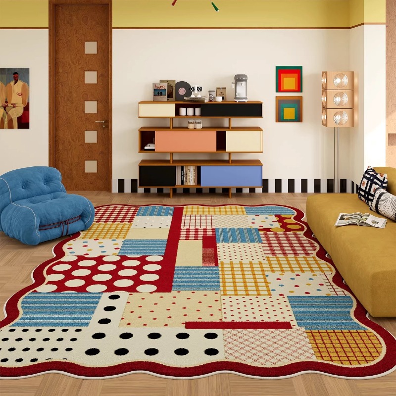 พรมห้องนั่งเล่นลายโดปามีนแบบนา - Home Decor Dopamine บทวิจารณ์และราคา