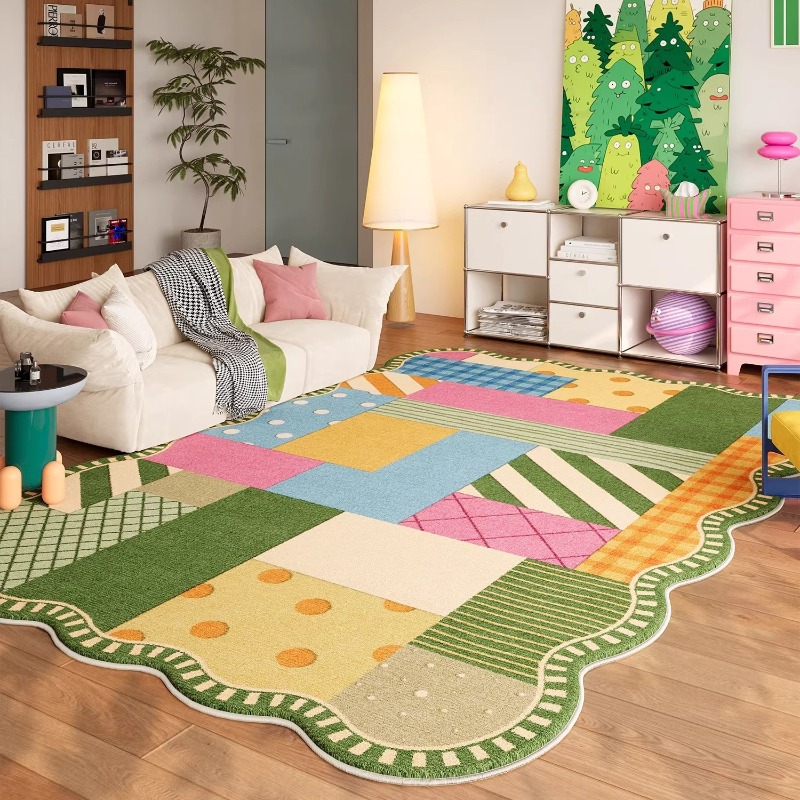พรมห้องนั่งเล่นลายโดปามีนแบบนา - Home Decor Dopamine บทวิจารณ์และราคา