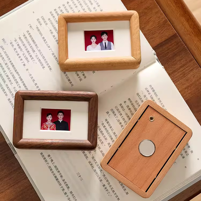 กรอบรูปแม่เหล็กติดตู้เย็น 3 '4 - Bamboo Photo Frame บทวิจารณ์และราคา
