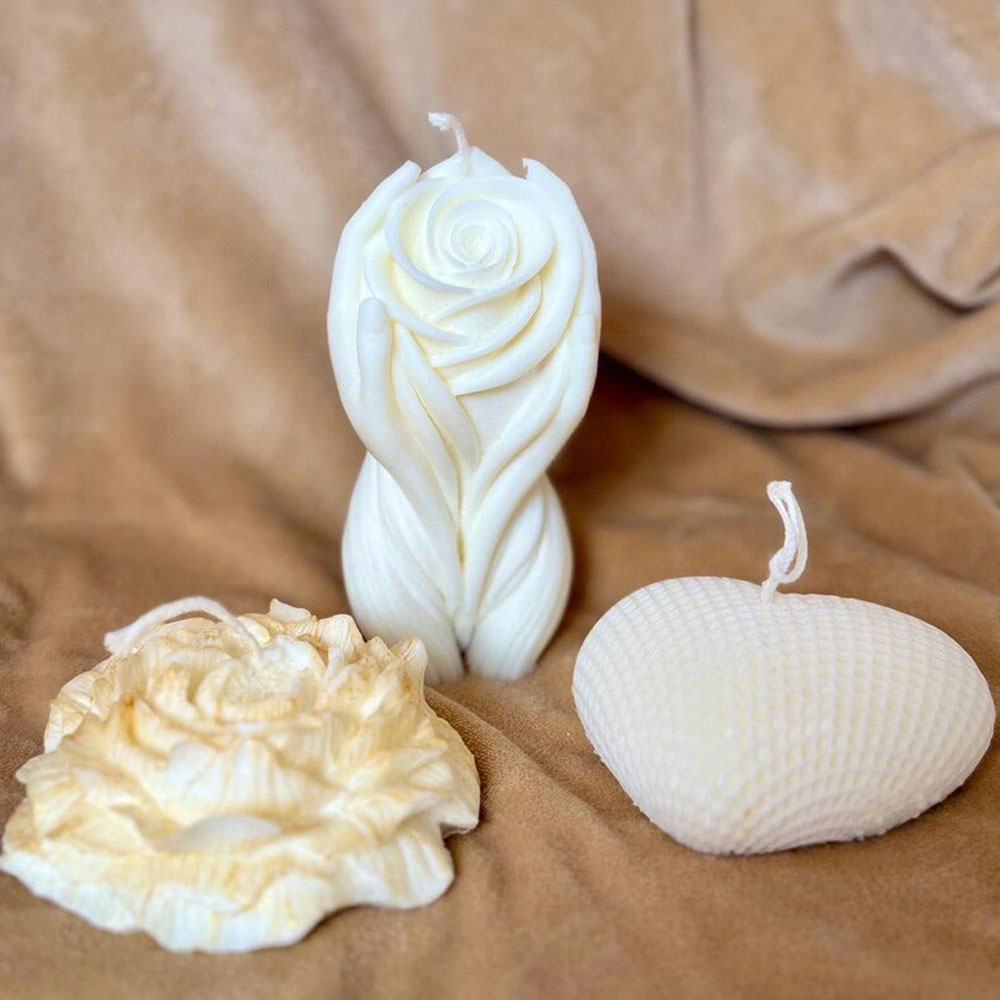 Rose Heart เทียนแม่พิมพ์ซิลิโค - Scented Candle Set บทวิจารณ์และราคา