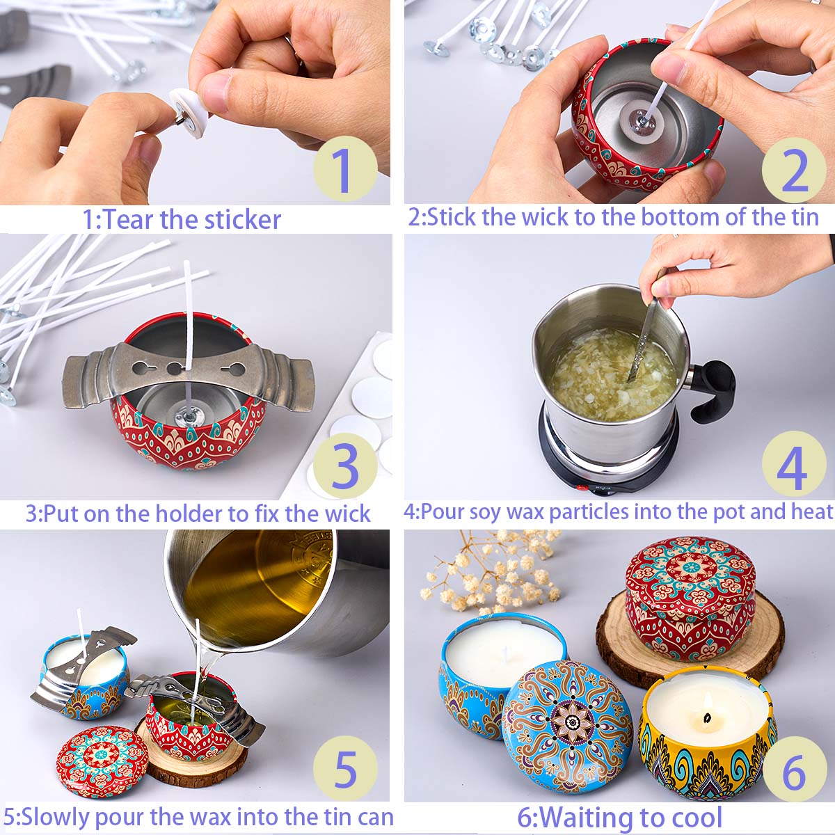 ชุดอุปกรณ์ทำเทียนหอม DIY พร้อม - Scented Candle Set บทวิจารณ์และราคา