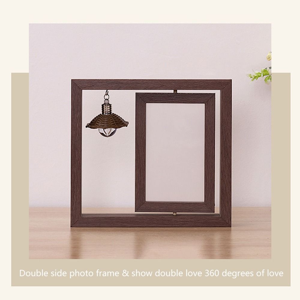 กรอบรูปไม้ขนาด 6 นิ้วแบบหมุนได - Bamboo Photo Frame บทวิจารณ์และราคา