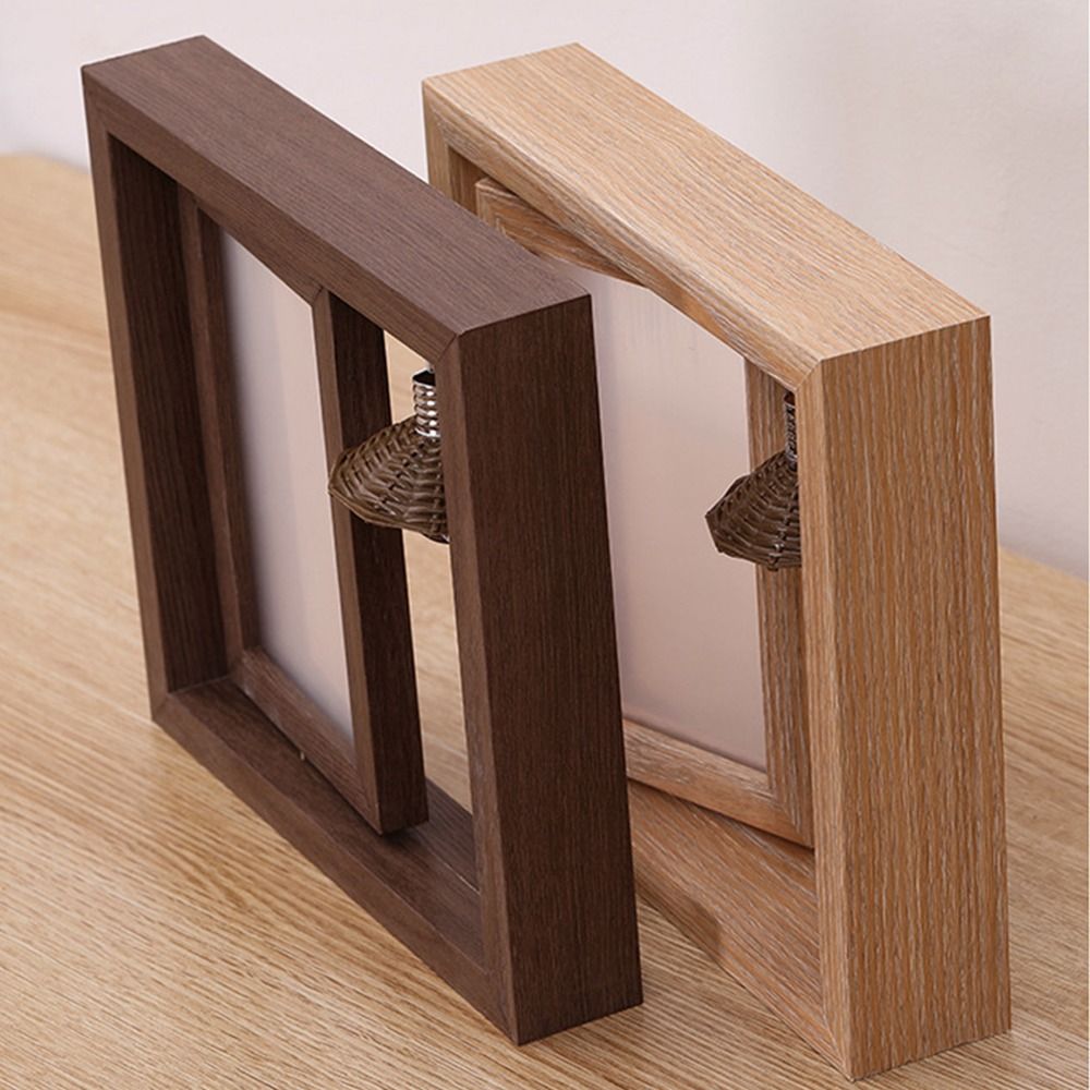 กรอบรูปไม้ขนาด 6 นิ้วแบบหมุนได - Bamboo Photo Frame บทวิจารณ์และราคา