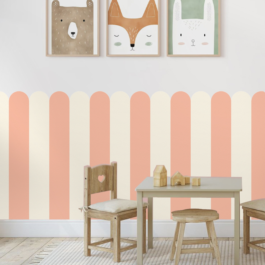 หลากสีแนวตั้งลาย Arc วอลล์เปเป - Flooring Home Decor บทวิจารณ์และราคา
